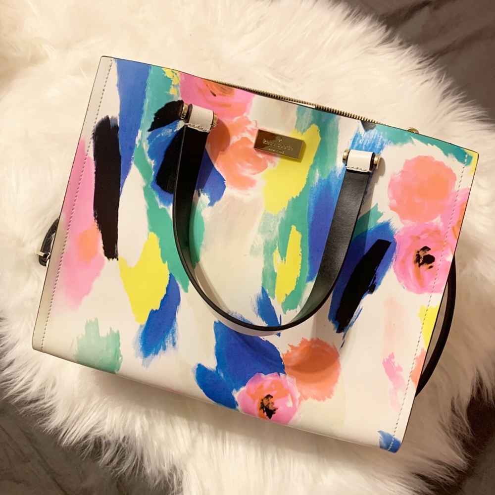 Brand New Kate Spade Handbag in Brush Stroke Print